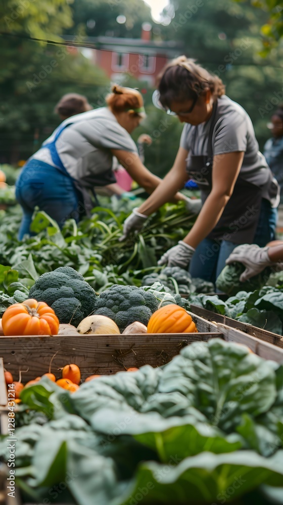 custom made wallpaper toronto digitalHarvest Harmony: A team of individuals harvests a bounty of fresh produce in a community garden, showcasing the joys of local agriculture and sustainable living.