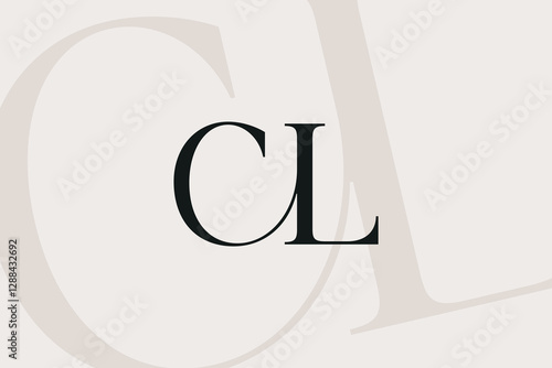 CL or LC letter logo icon design. Classic style luxury initials monogram.