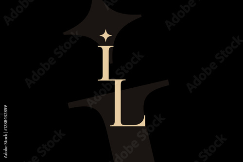 IL or LI letter logo icon design. Classic style luxury initials monogram.