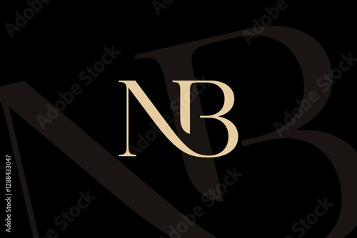NB or BN letter logo icon design. Classic style luxury initials monogram.
