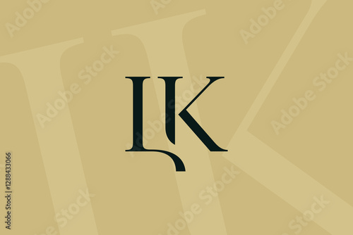 LK or KL letter logo icon design. Classic style luxury initials monogram.