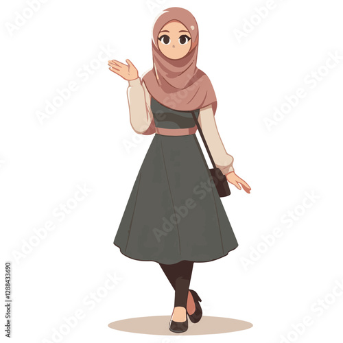 Muslim women give a friendly greeting during the month of Ramadan
