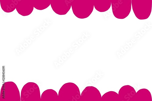 simple wavy frame abstract for kids concept.