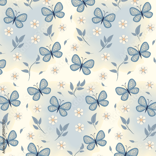 butterflies and daisies