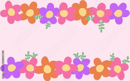 simple flower frame for kids concept