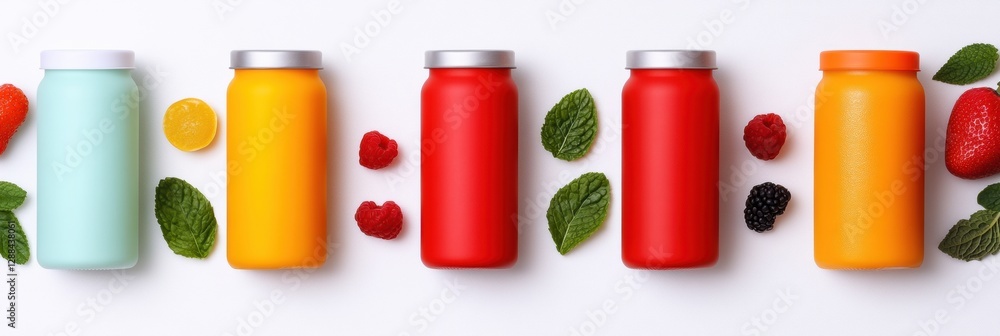 Vibrant Minimalist Juice Containers and Fresh Produce Flatlay - Health-Conscious Culinary Aesthetic for Modern Kitchen and Wellness Branding Vibrant Minimalist Juice Containers and Fresh Produce Flatlay - Health-Conscious Culinary Aesthetic for Modern Kitchen and Wellness Branding