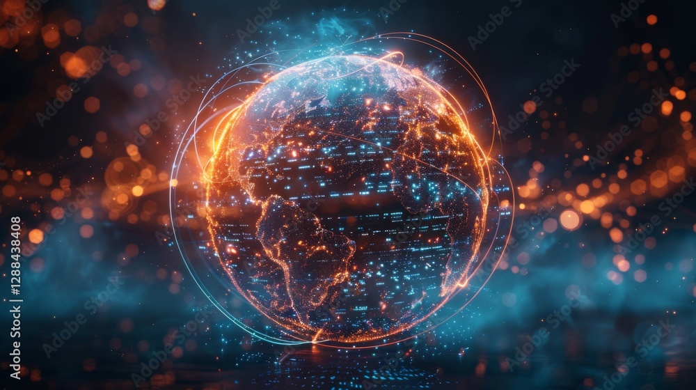 Abstract digital representation of the earth. Abstract digital representation of the earth.