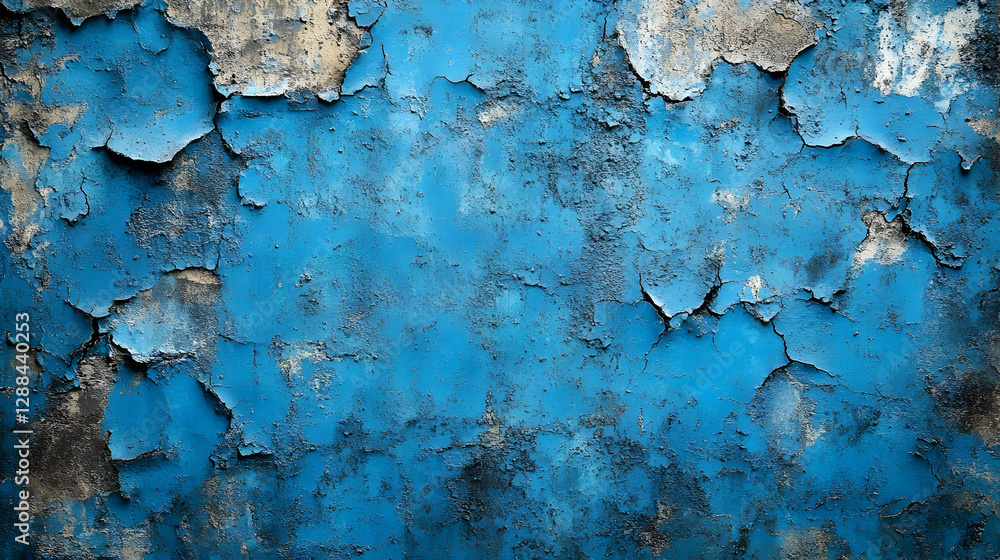 Obraz premium Aged Blue Painted Wall Texture