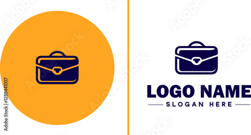 Handbag Brand icon Purse label Bag company Handbag manufacturer flat logo sign symbol editable vector