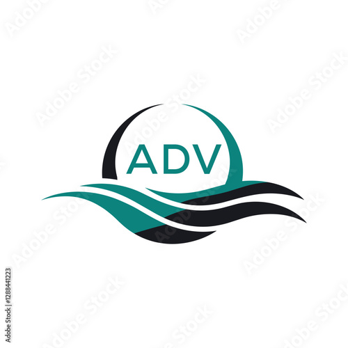 ADV linked letters logo icon