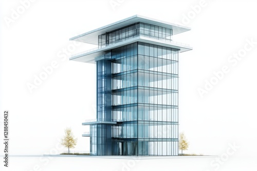 Wallpaper Mural Modern Glass Office Building Architectural Design Exterior View Cityscape Torontodigital.ca