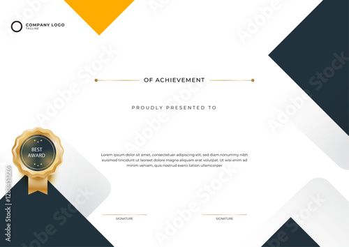 Gradient elegant certificate template