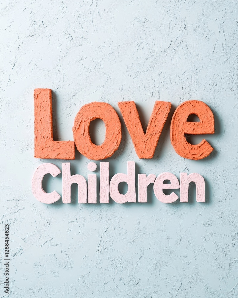 Playful Pastel Typography for National Love Our Children Day Tactile Scrapbook Aesthetic - Enhancing Spring Celebrations and Mothers Day Gift Ideas Playful Pastel Typography for National Love Our Children Day Tactile Scrapbook Aesthetic - Enhancing Spring Celebrations and Mothers Day Gift Ideas