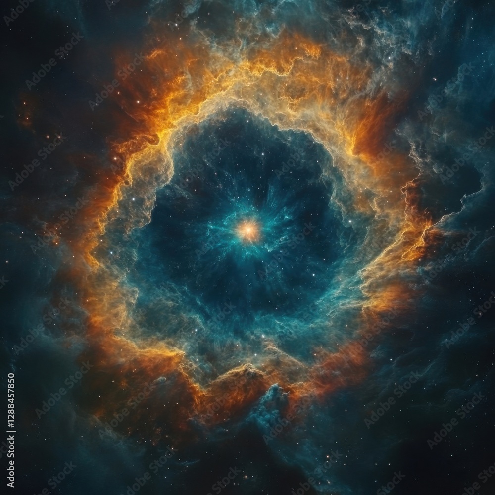 Obraz premium Stunning Nebula Formation with Vibrant Colors and Cosmic Details