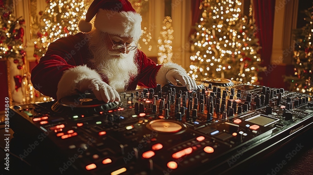 Santa Claus DJing Christmas Party Santa Claus DJing Christmas Party