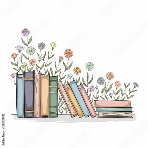 book with flowers