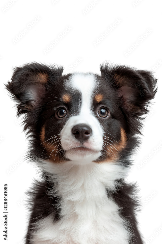 A cute dog with brown and white fur is looking at the camera A cute dog with brown and white fur is looking at the camera