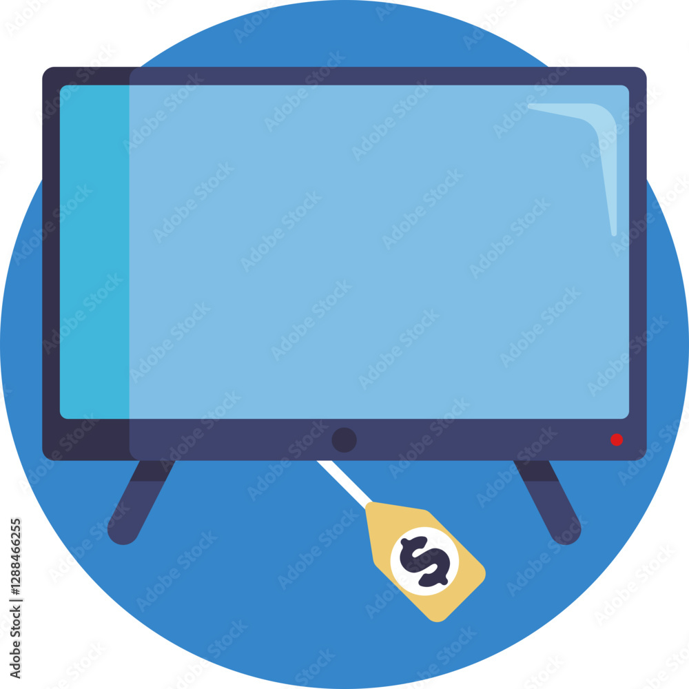 Used TV display: Icon depicting a second-hand TV, often in a pawn shop setting. Used TV display: Icon depicting a second-hand TV, often in a pawn shop setting.