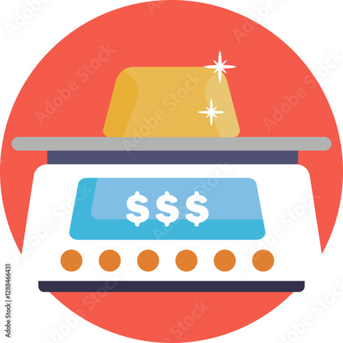 Gold Bar – A shiny gold bar, symbolizing valuable assets commonly bought and sold in pawn shops.