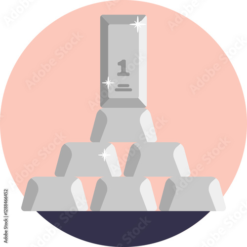 A stackable, solid silver piece, representing value in a pawn shop setting.