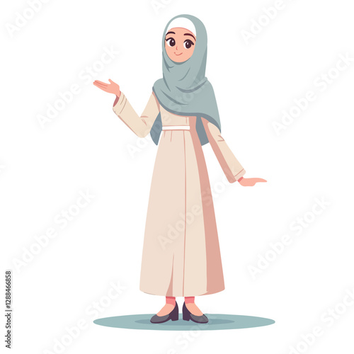 Muslim women give a friendly greeting during the month of Ramadan