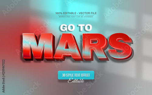 Red mars 3d text effect editable