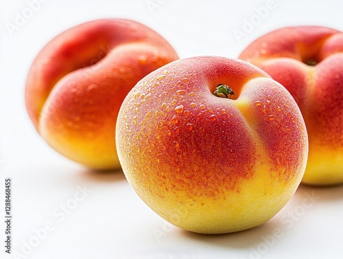 An Asianstyle wave of three peaches photo