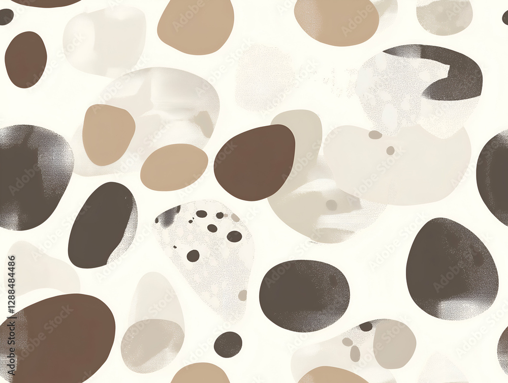 Fototapeta premium seamless tile pattern of modern abstract circles and shapes, ideal for stylish wallpaper