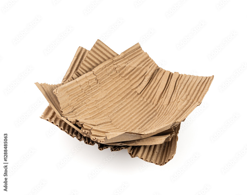 Obraz premium Eco paper packaging texture background, crumpled biodegradable cardboard packing