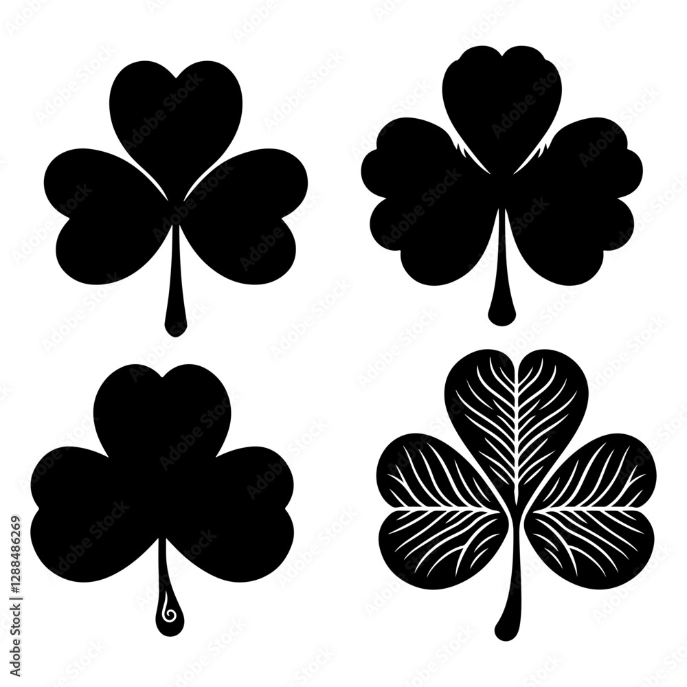 Fototapeta premium st patrick's day bundle leaf vector 