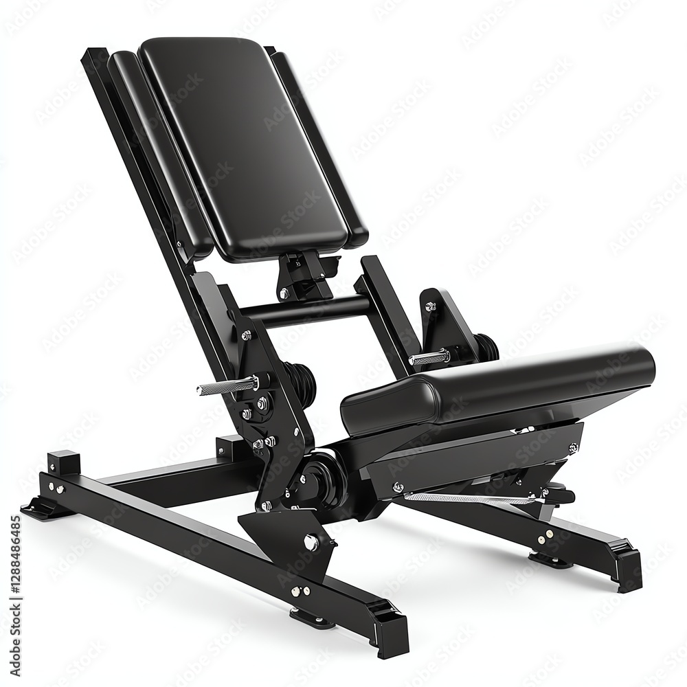A sturdy leg press machine designed for strength training, featuring an adjustable backrest and padded footplate for comfort during workouts. A sturdy leg press machine designed for strength training, featuring an adjustable backrest and padded footplate for comfort during workouts.
