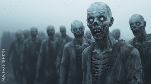 Zombies in Foggy Field
