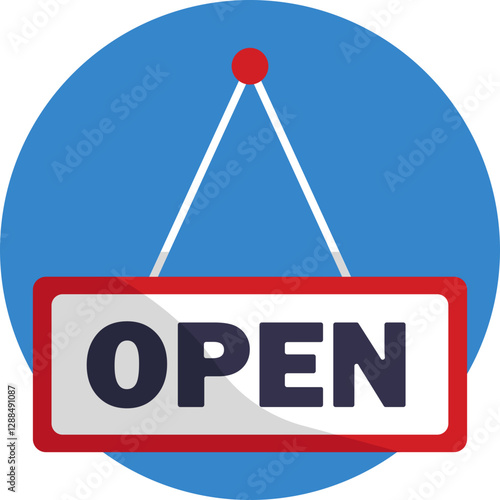 Open Signboard – A rectangular sign with the word "OPEN," indicating that a store or business is welcoming customers.