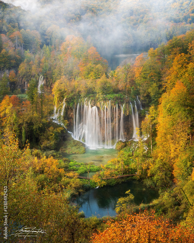 Plitvice lakes in autumn