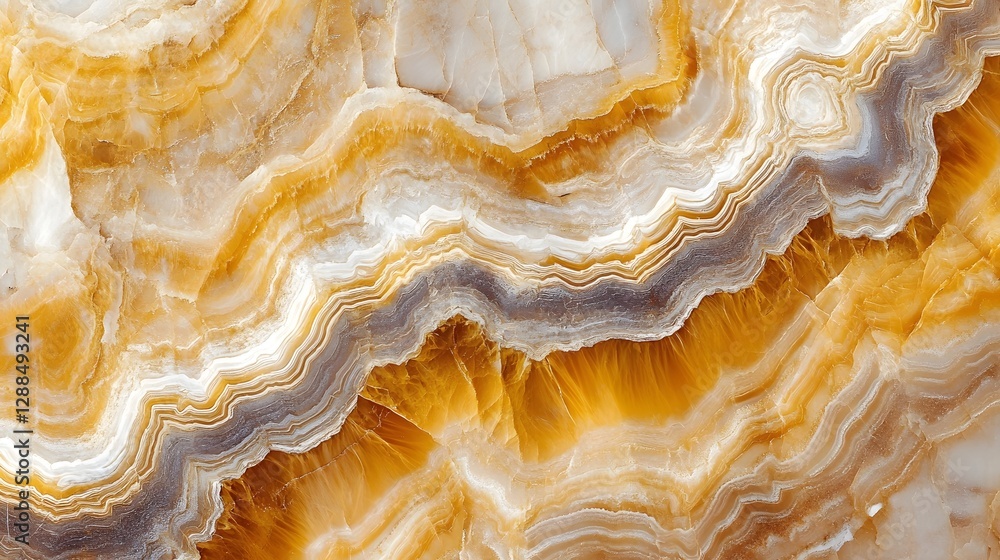 Obraz premium Stunning agate mineral texture showcasing vibrant banded patterns mesmerizing curves and a captivating natural design