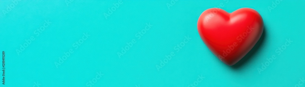 A bright red heart on a turquoise background, symbolizing love and affection, creating a vibrant and cheerful atmosphere. A bright red heart on a turquoise background, symbolizing love and affection, creating a vibrant and cheerful atmosphere.