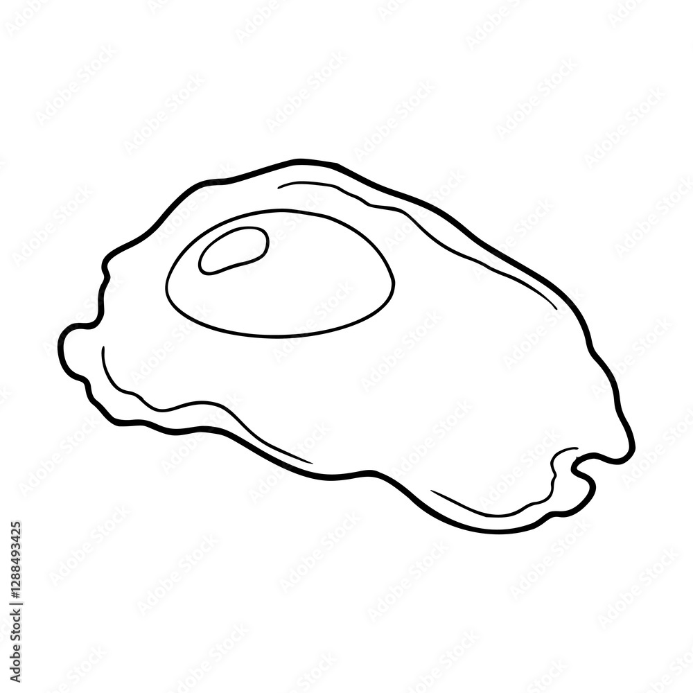 sunny side up egg line art vector sunny side up egg line art vector