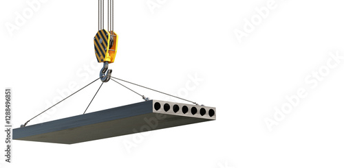 Concrete slab on boom of to...
