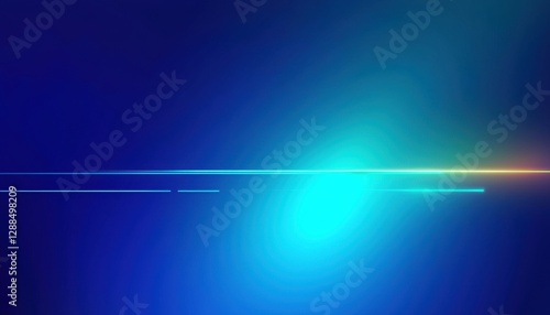 Horizontal light trails crossing a blue background