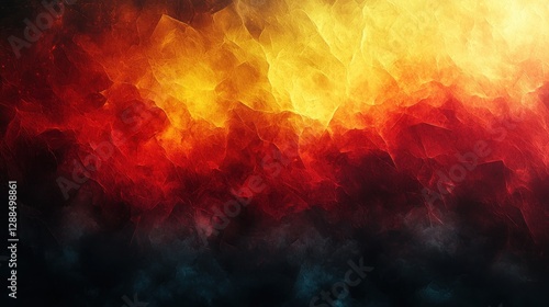 Abstract Fire and Flames Blazing Against a Dark Background. Warm  Intense Colors