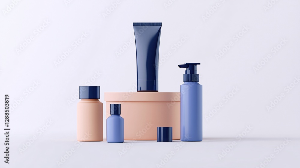 Skincare product mockups on neutral background Skincare product mockups on neutral background
