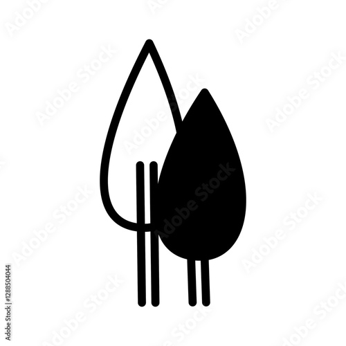 tree pohon leave branch earth world water day save ecology environment earth march  - icon symbol line art sketch vector drawing illustration logo