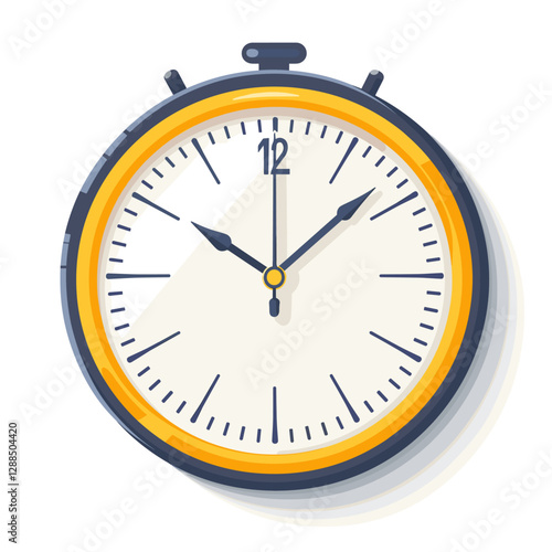 Vector illustration of a clock on a white background. Time is money