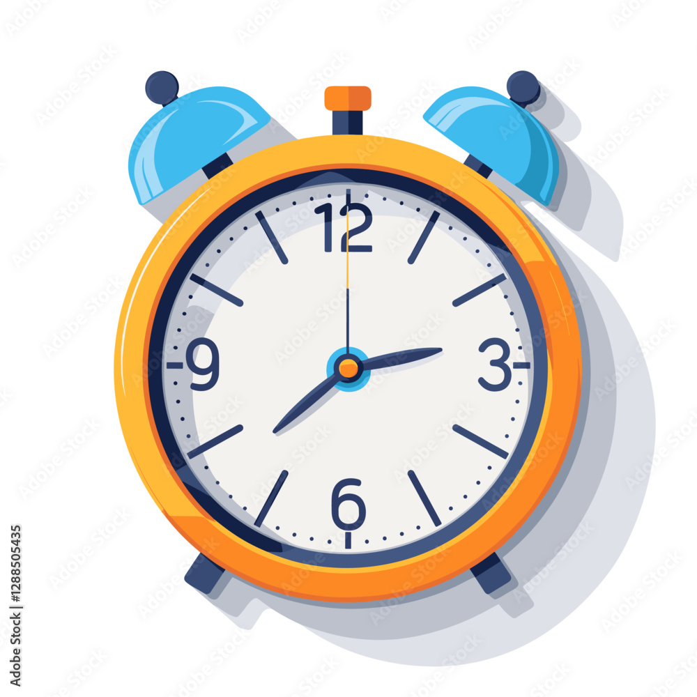Alarm clock icon. Flat illustration of alarm clock vector icon for web design. Alarm clock icon. Flat illustration of alarm clock vector icon for web design.