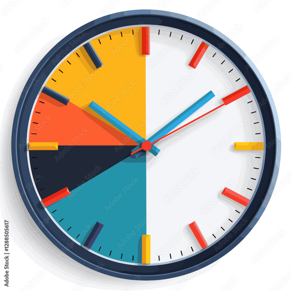 Vector illustration of a clock on a white background. Time is money Vector illustration of a clock on a white background. Time is money