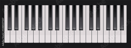 Piano keys in vector illustration