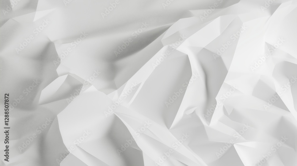 3d, background, abstract, render, illustration, is a crumpled white paper texture with fine details