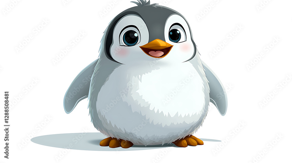 Obraz premium A cute penguin with a big smile on its face. generated using AI