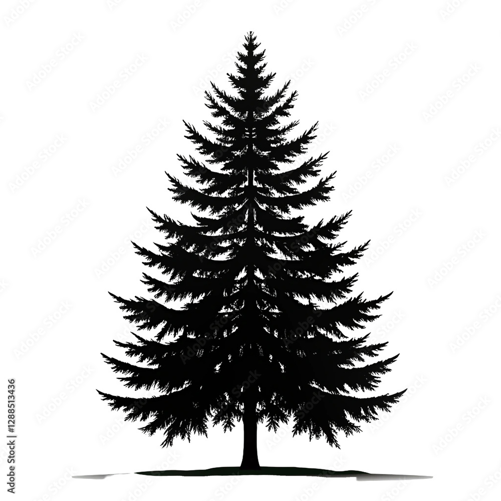 Obraz premium christmas tree isolated on white