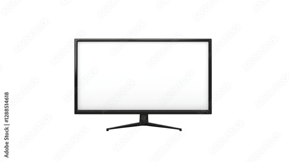 Blank computer monitor screen for mockup or template display, modern workspace technology Blank computer monitor screen for mockup or template display, modern workspace technology